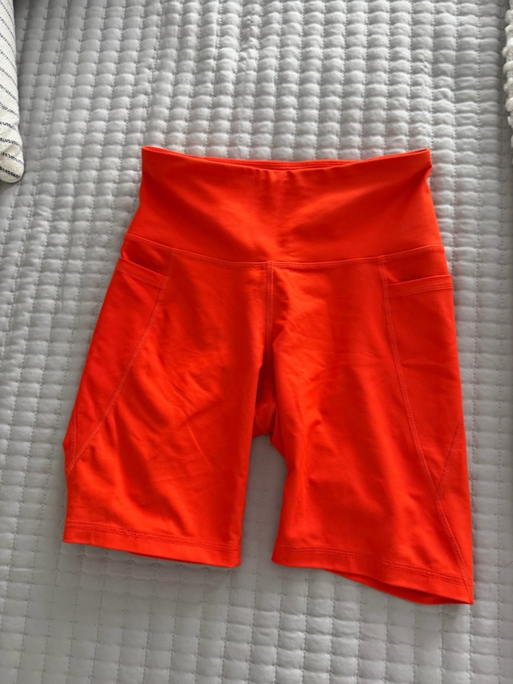 Old Navy Bright Orange High-Rise Bike Shorts